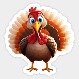 Cute Thanksgiving Turkey Sticker